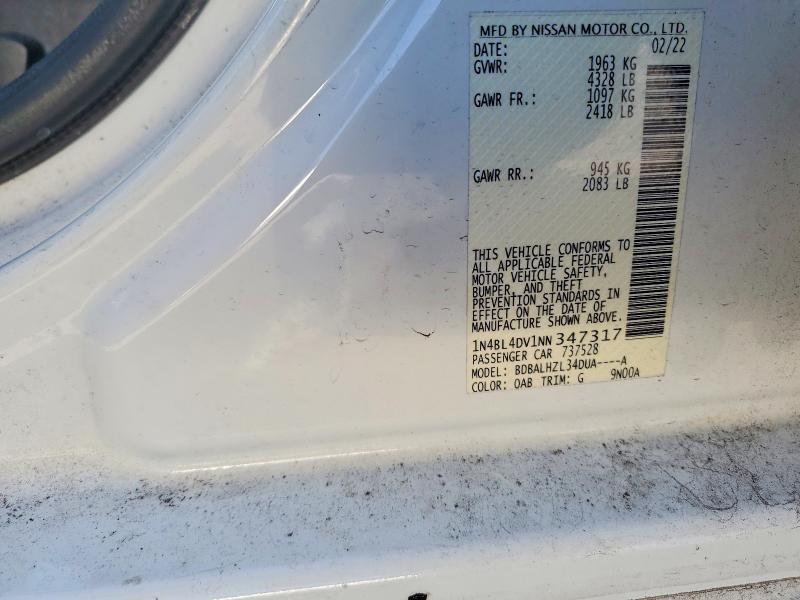 2022 Nissan Altima 2.5 sv