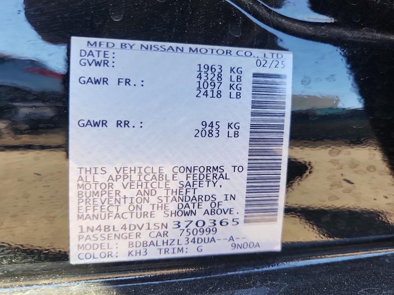 2025 Nissan Altima 2.5 sv