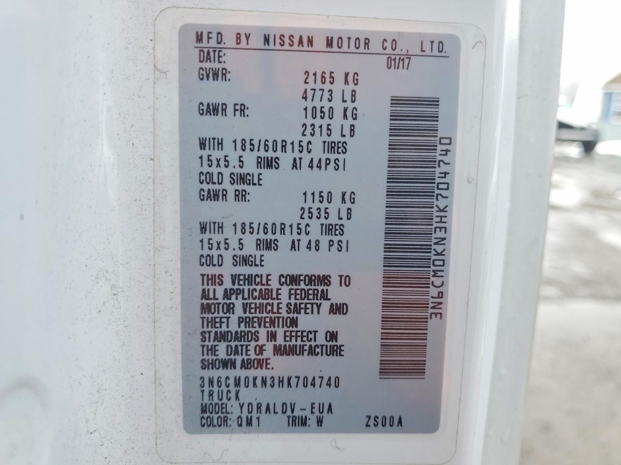 2017 Nissan NV200 Delivery Van