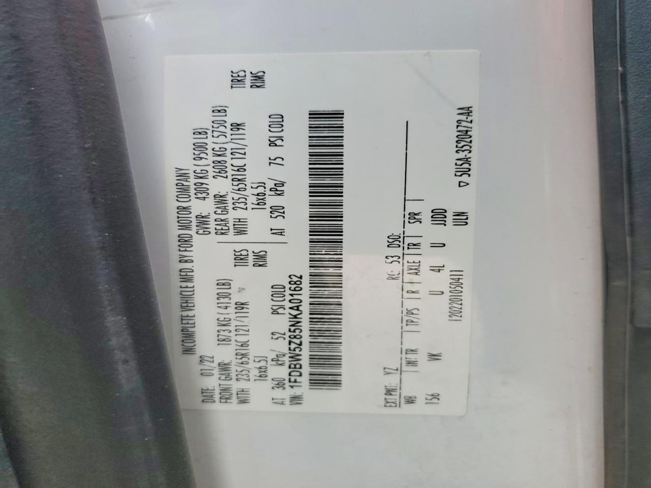 2022 Ford Transit Delivery Truck