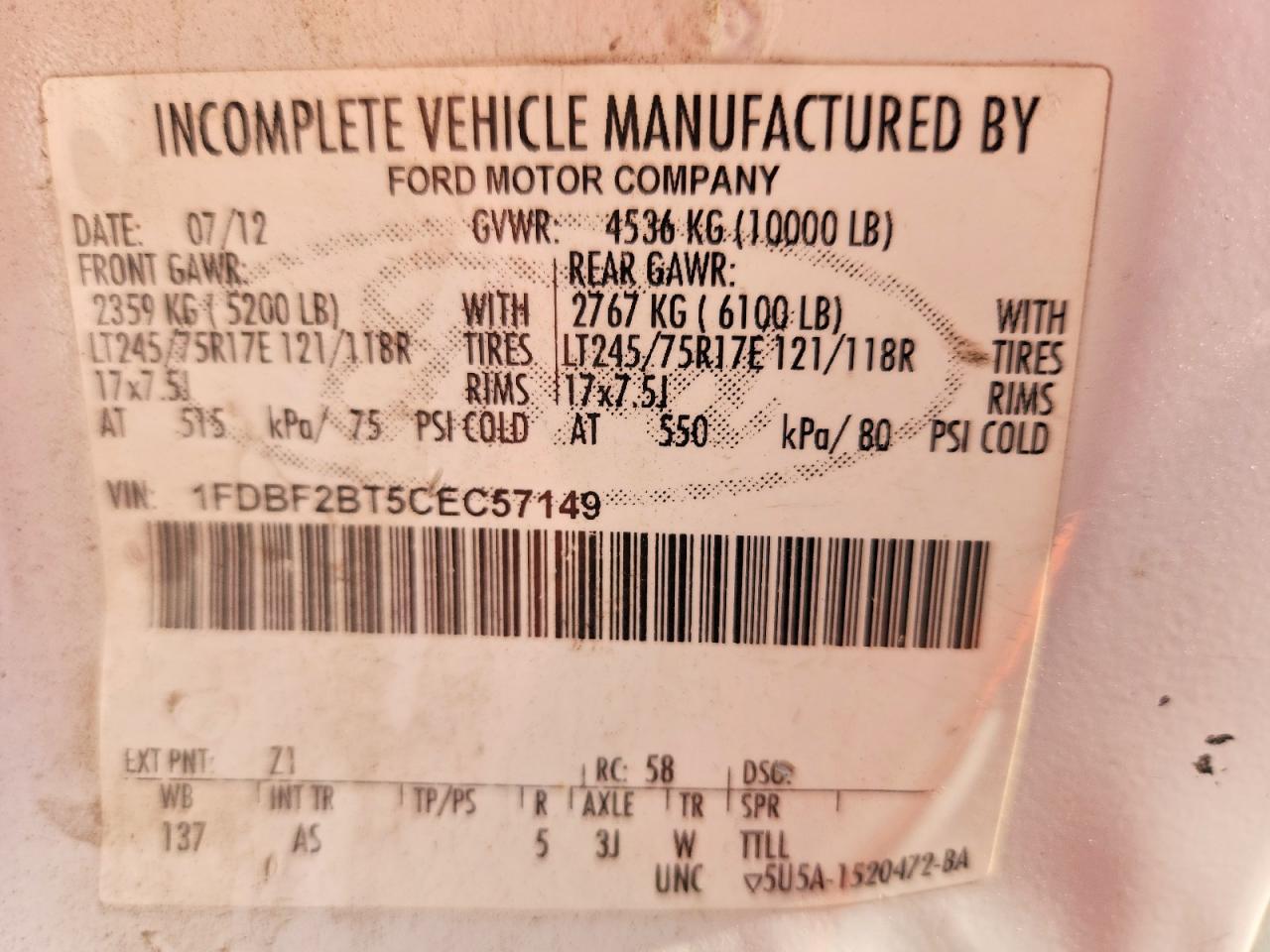 2012 Ford F250 Super Duty Utility / Service Truck
