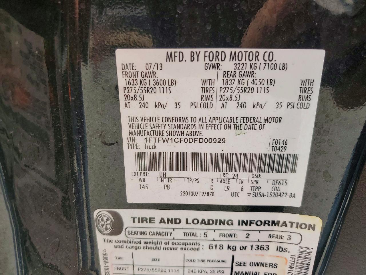 2013 Ford F150 Supercrew