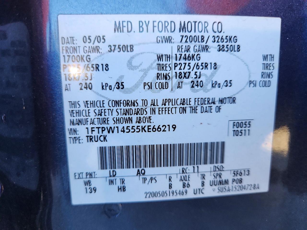 2005 Ford F150 Supercrew