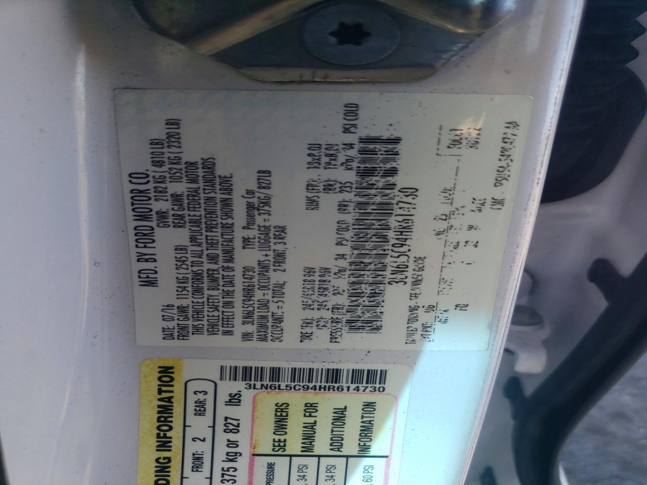 2017 Lincoln Mkz Select