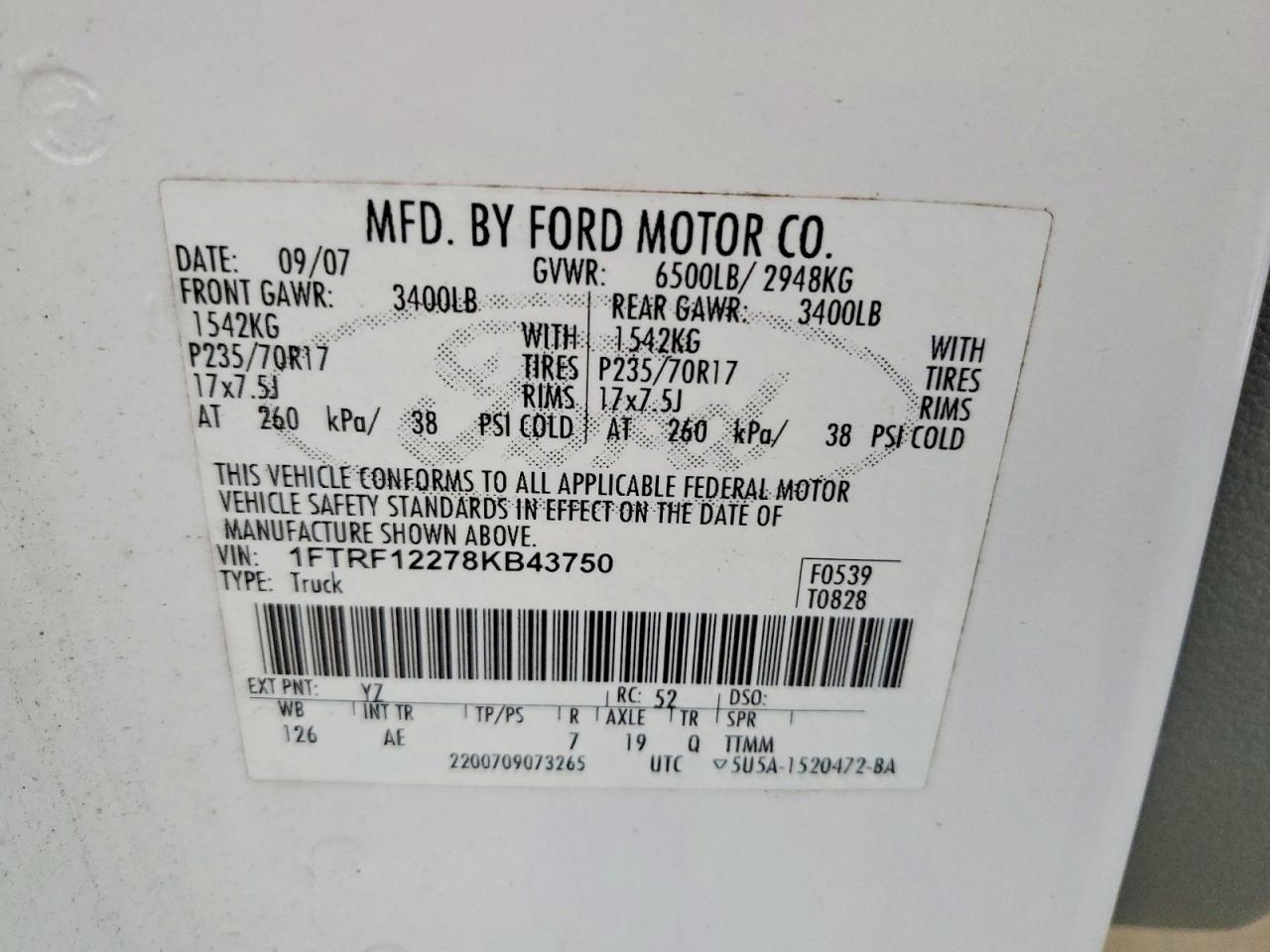 2008 Ford F150