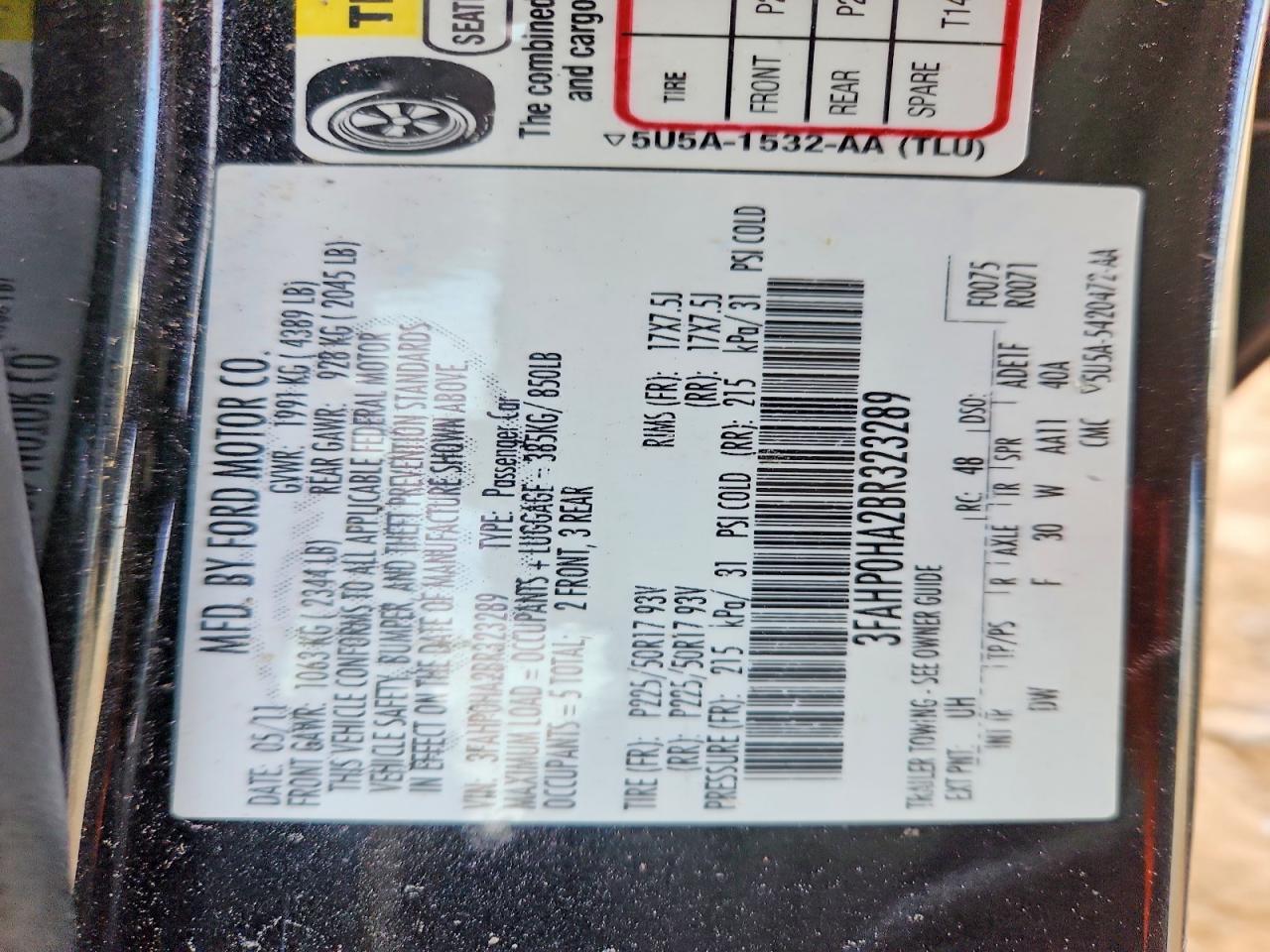 2011 Ford Fusion se