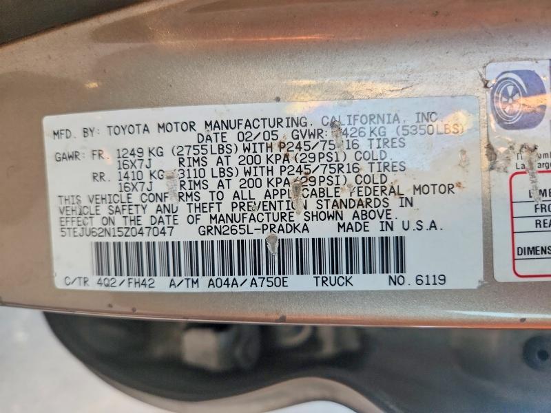 2005 Toyota Tacoma Prerunner V6