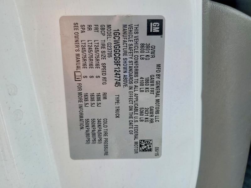 2015 Chev Rolet Express 2500 Cargo Delivery van