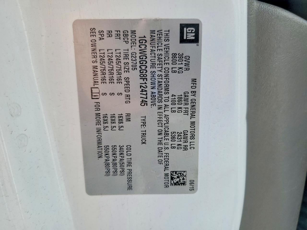 2015 Chev Rolet Express 2500 Cargo Delivery Van