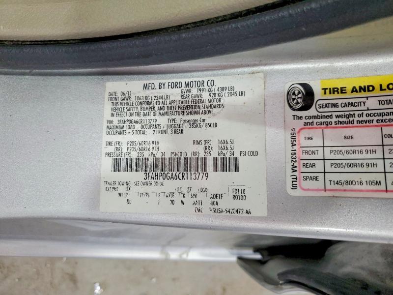 2012 Ford Fusion s