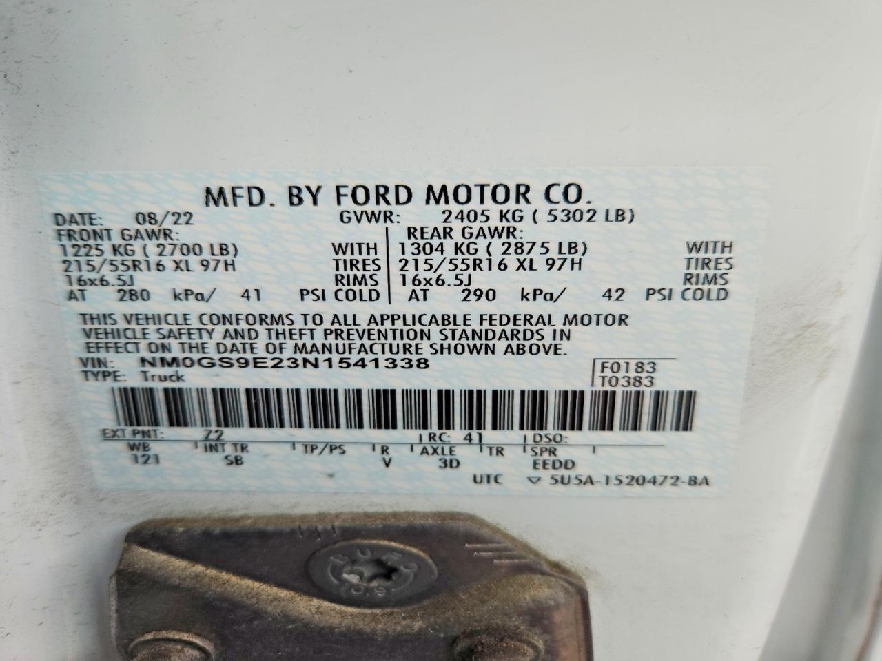 2022 Ford Transit Connect XL