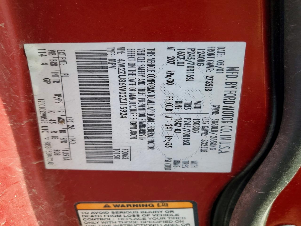 2002 Mercury Mountaineer