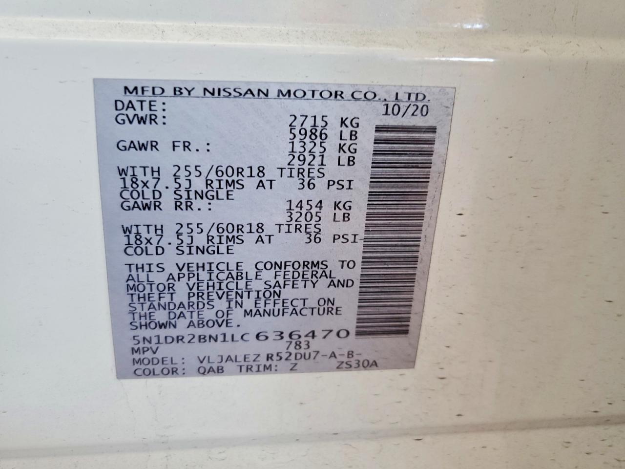 2020 Nissan Pathfinder sv