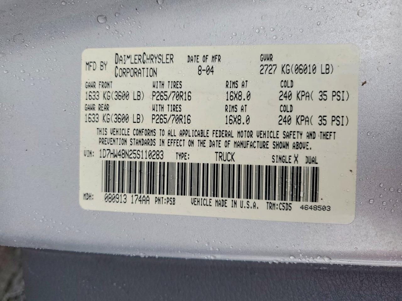 2005 Dodge Dakota Quad SLT