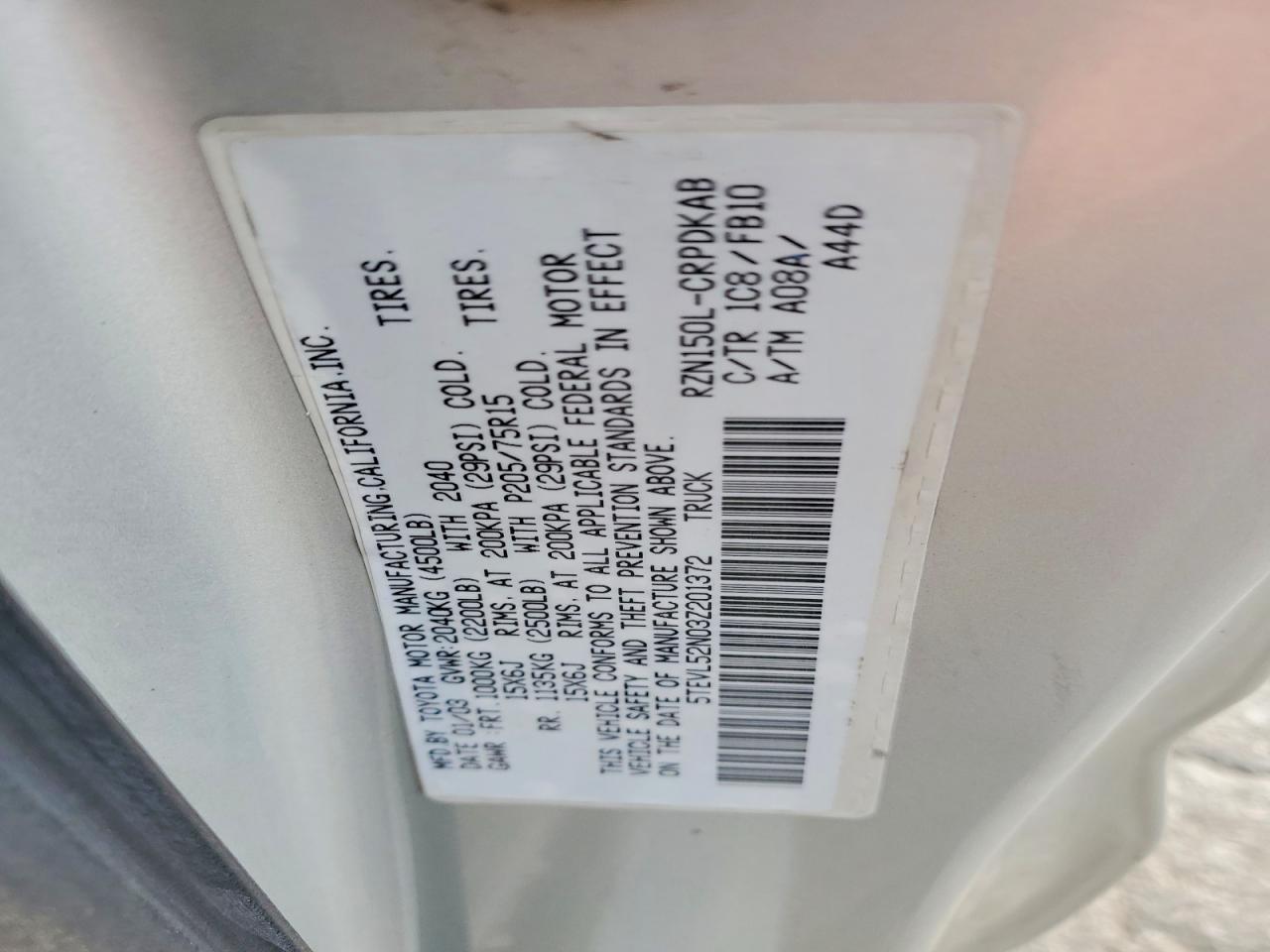 2003 Toyota Tacoma Base