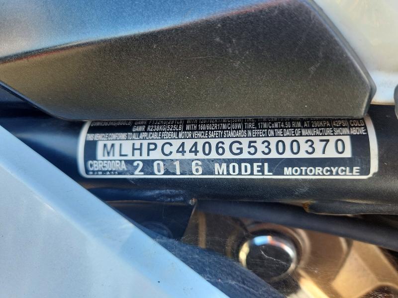 2016 Honda CBR500 RA-ABS