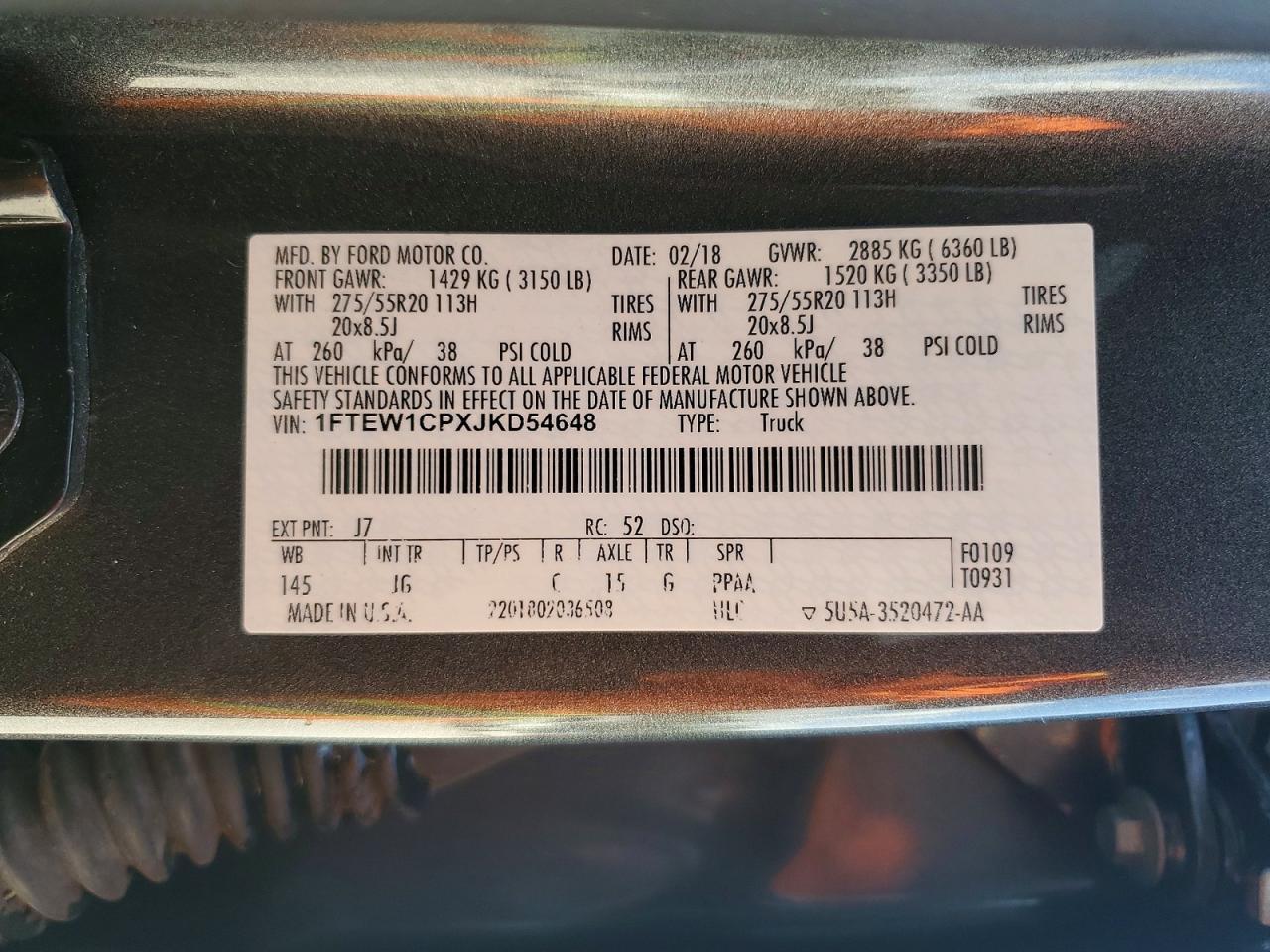 2018 Ford F150 Supercrew