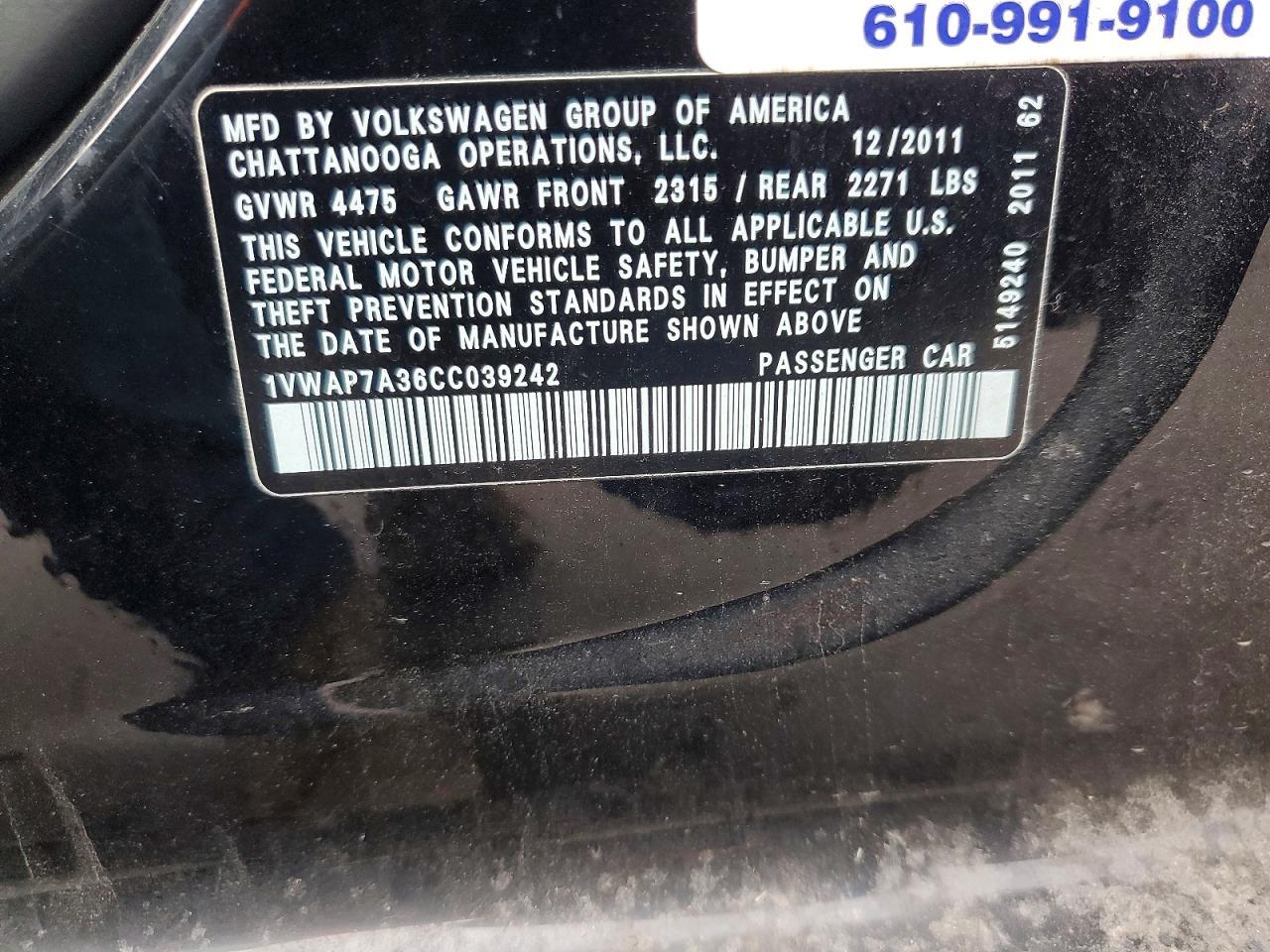 2012 Volk Passat