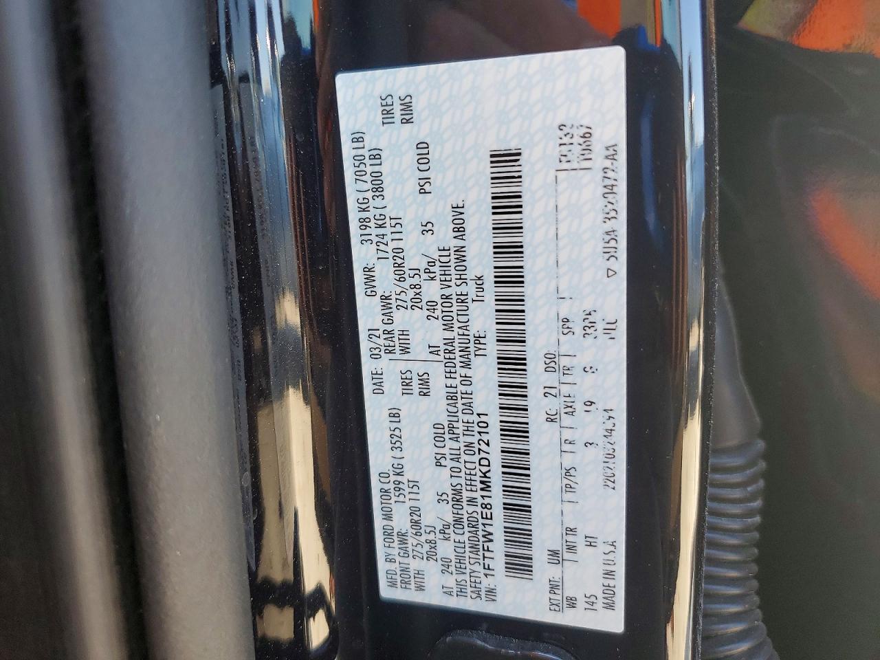 2021 Ford F150 Supercrew