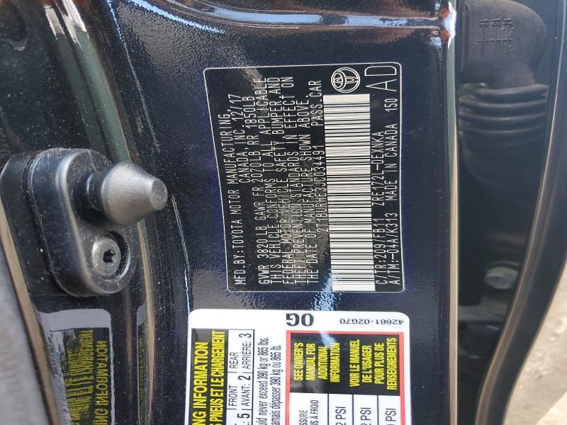 2018 Toyota Corolla le