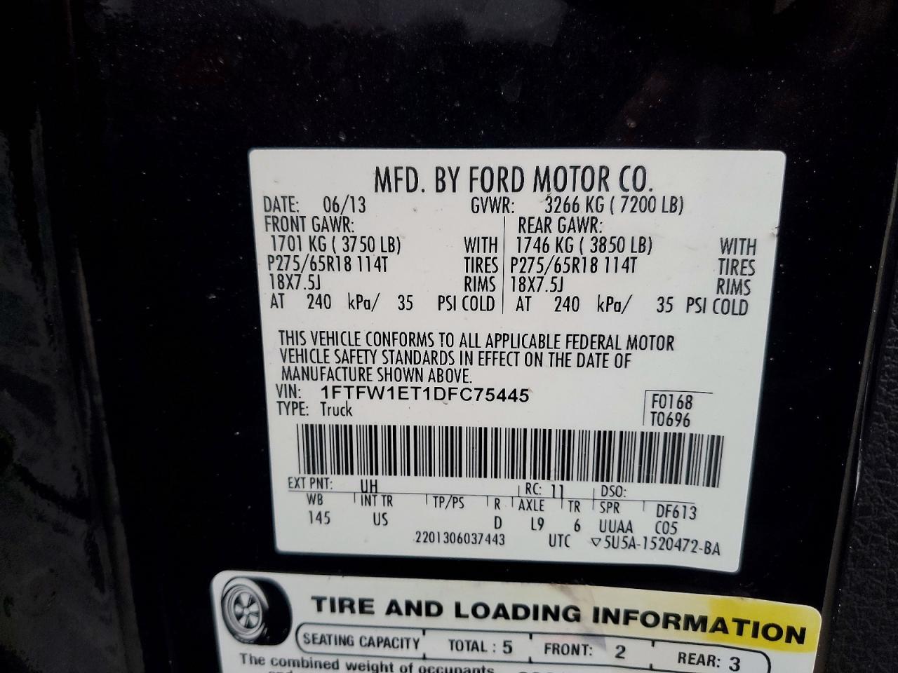 2013 Ford F150 Supercrew