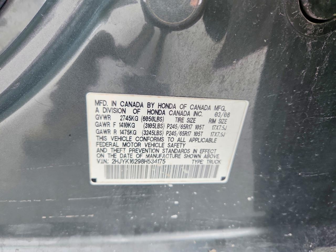 2008 Honda Ridgeline RT