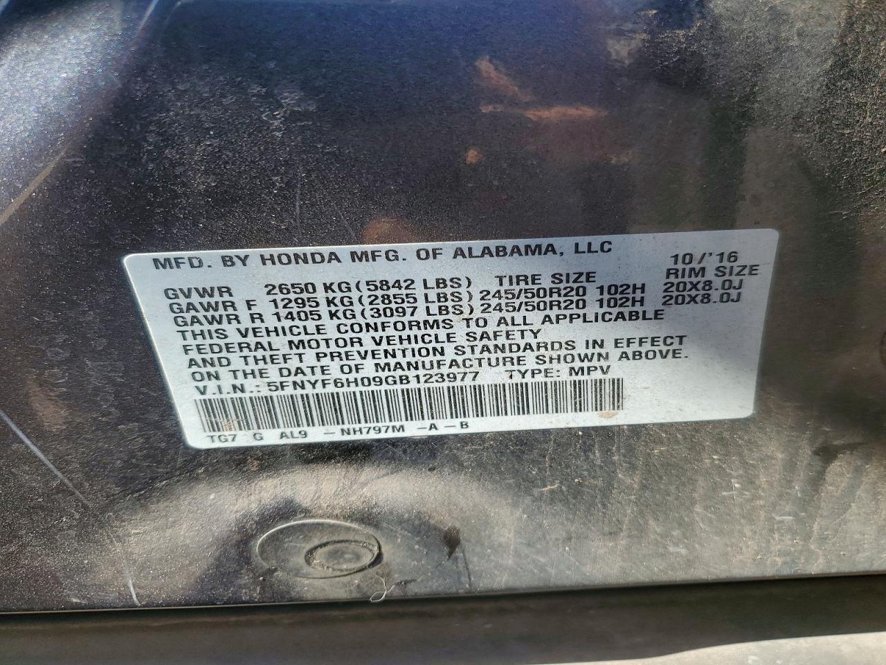 2016 Honda Pilot Elite