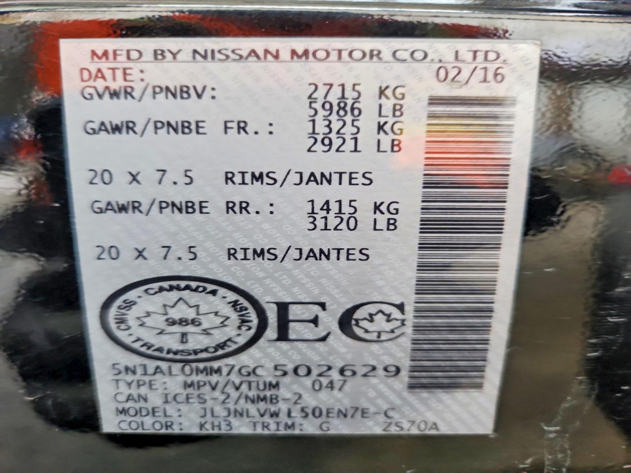 2016 Infiniti Qx60 Base