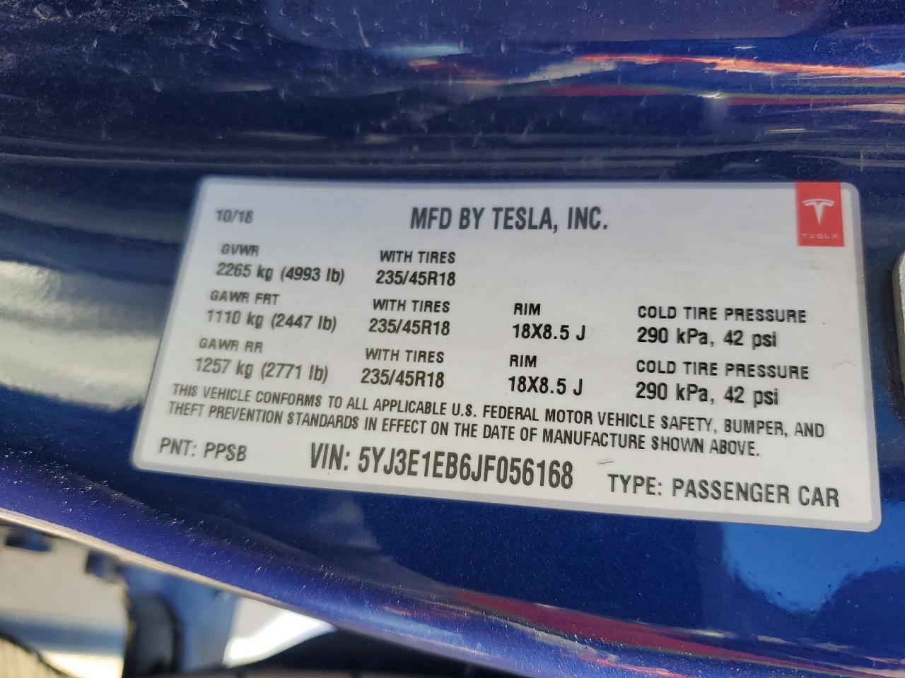 2018 Tesla Model 3