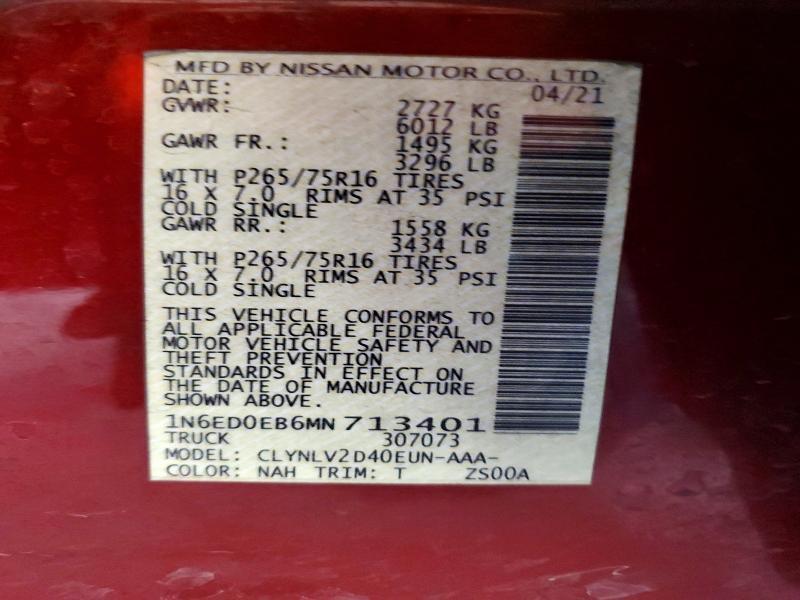 2021 Nissan Frontier PRO-4X