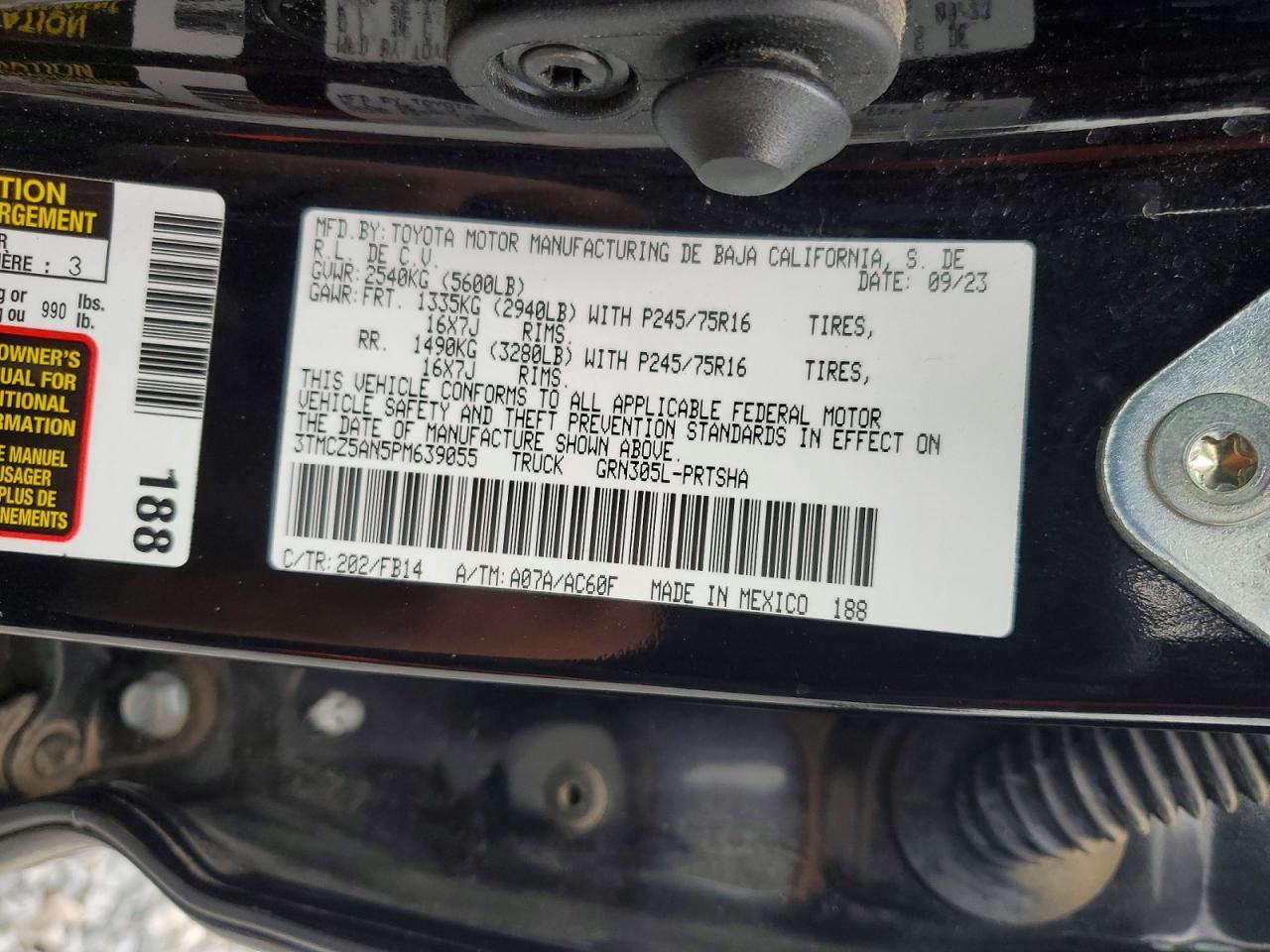 2023 Toyota Tacoma SR V6