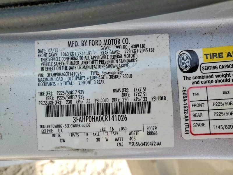 2012 Ford Fusion se