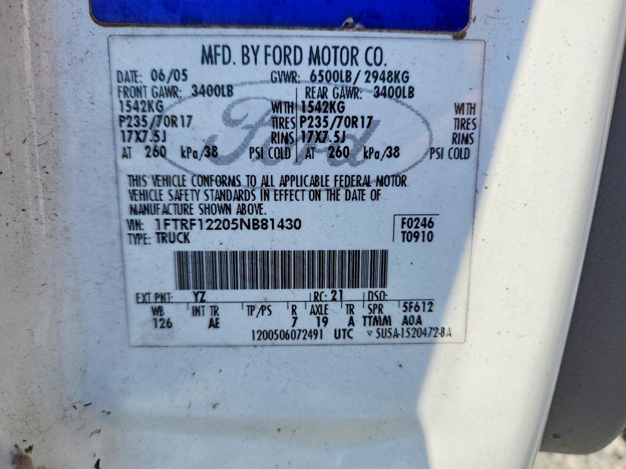 2005 Ford F150