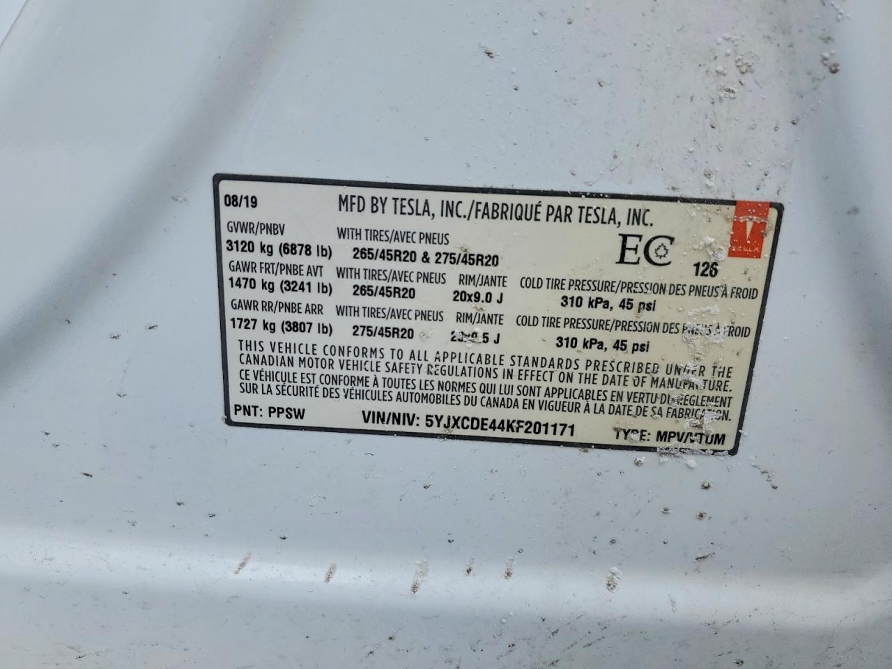 2019 Tesla Model x
