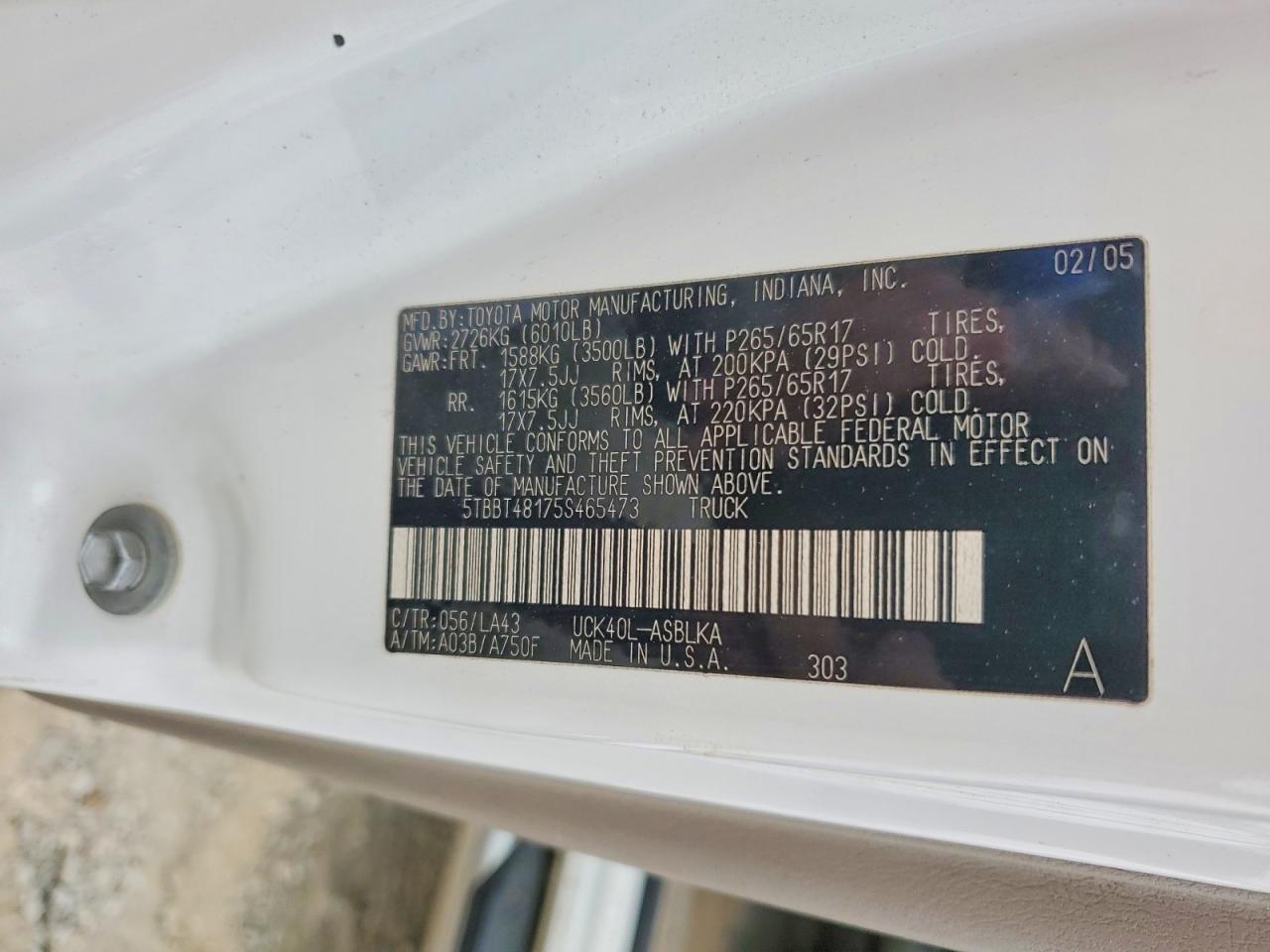 2005 Toyota Tundra Limited