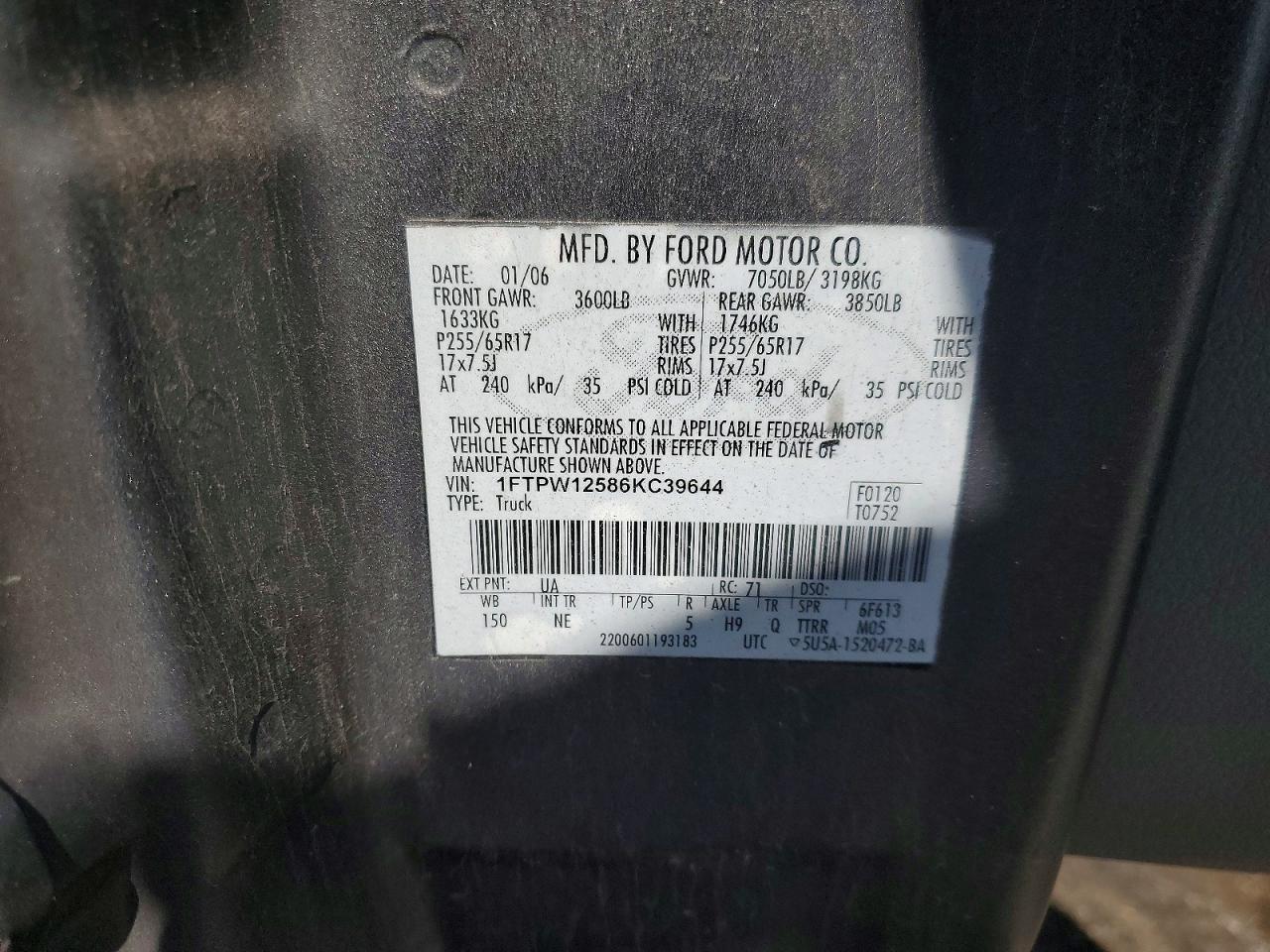 2006 Ford F150 Supercrew