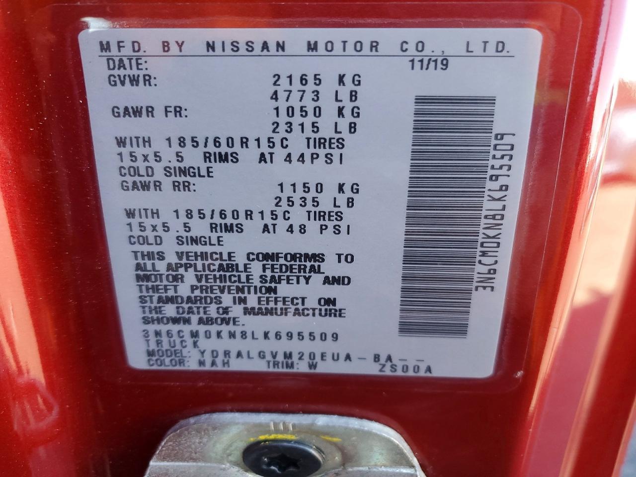 2020 Nissan NV200 SV