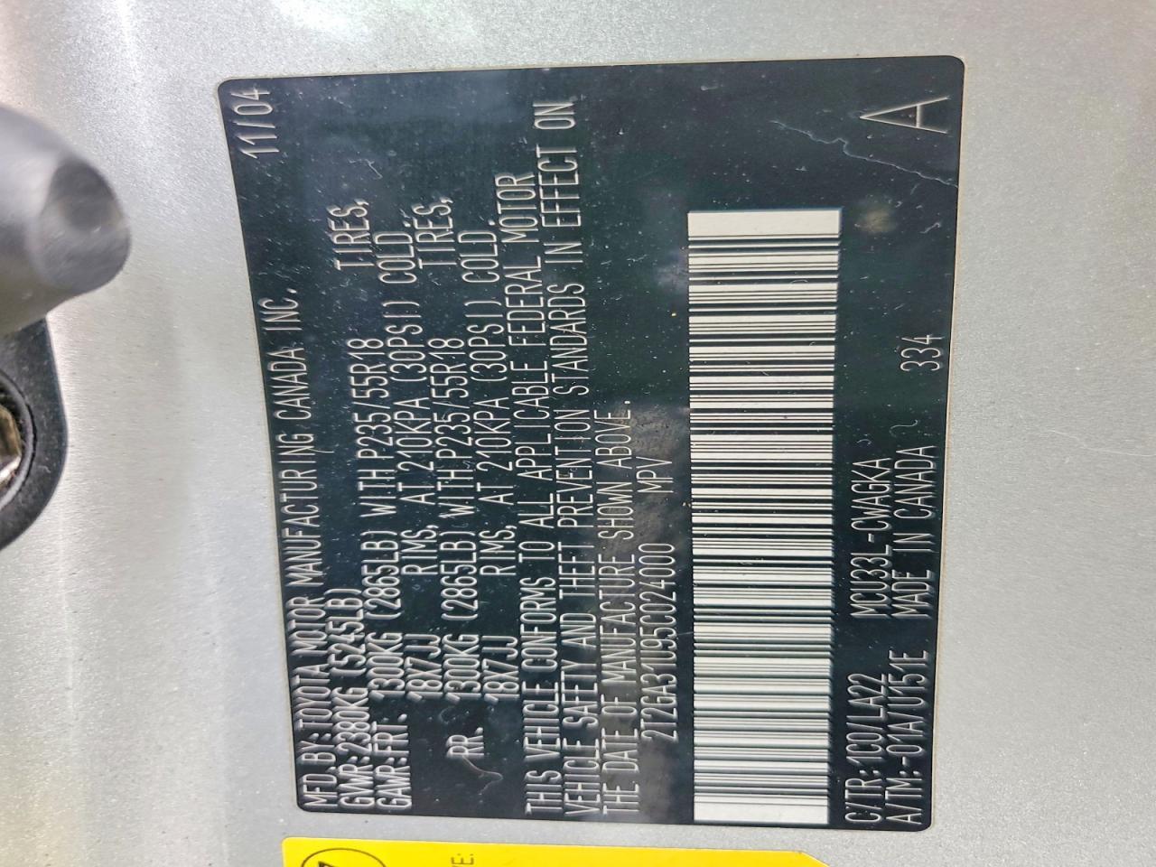 2005 Lexus Rx 330 Base