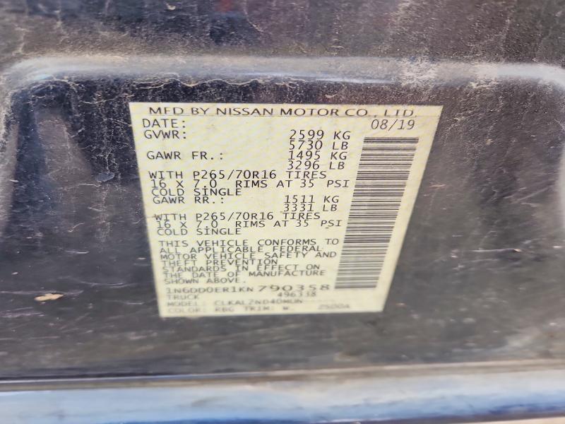 2019 Nissan Frontier SV