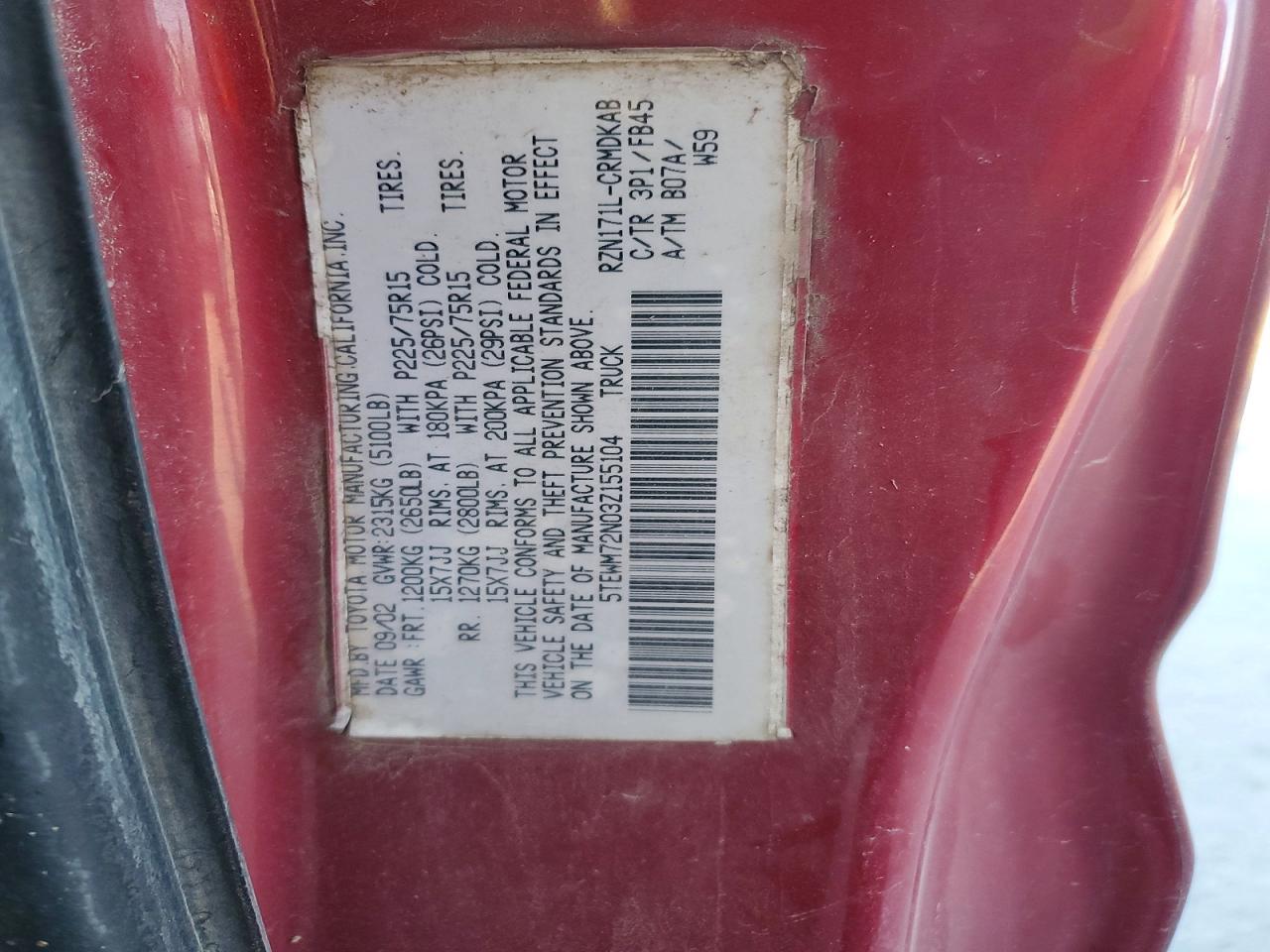 2003 Toyota Tacoma Base