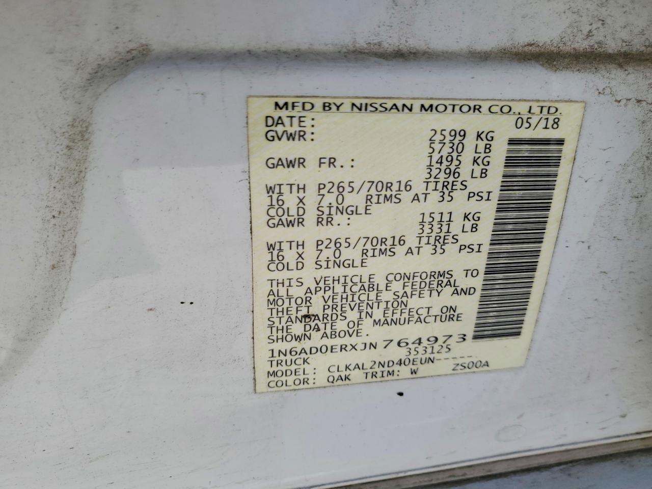 2018 Nissan Frontier SV