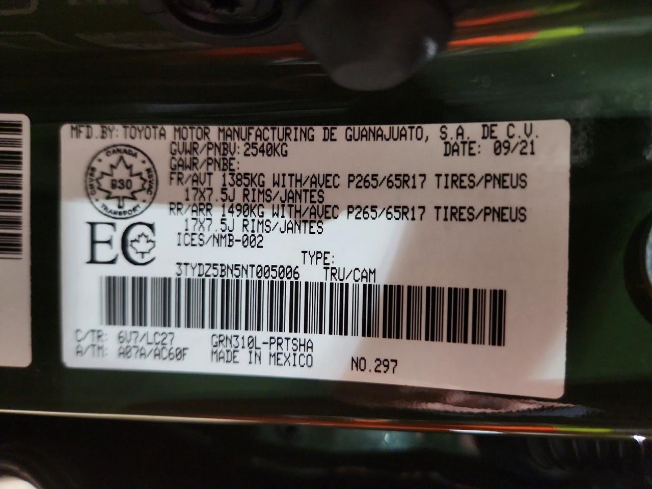 2022 Toyota Tacoma SR5 V6