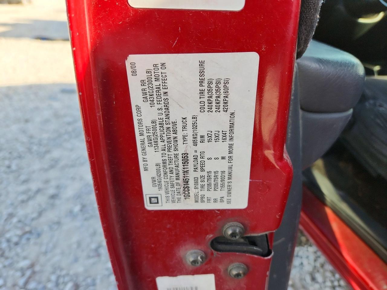 2000 Chevrolet S Truck S10