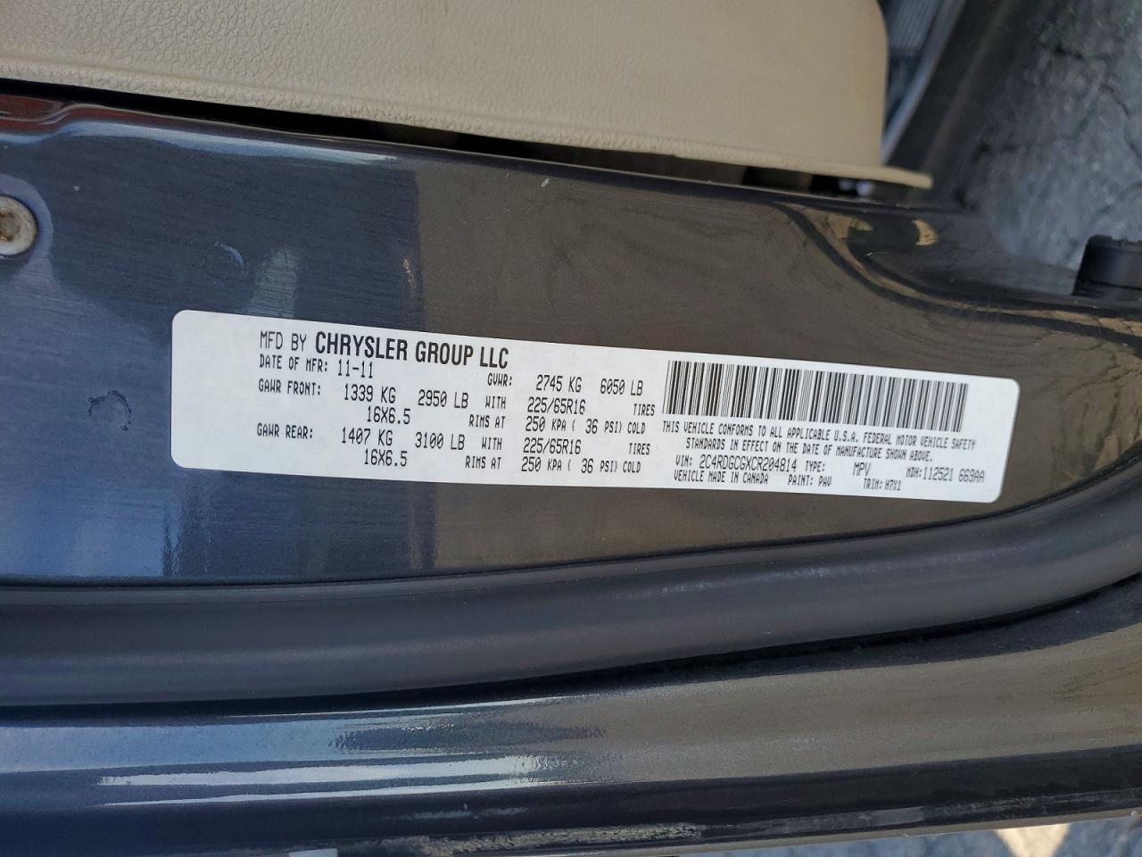 2012 Dodge Grand Caravan sxt