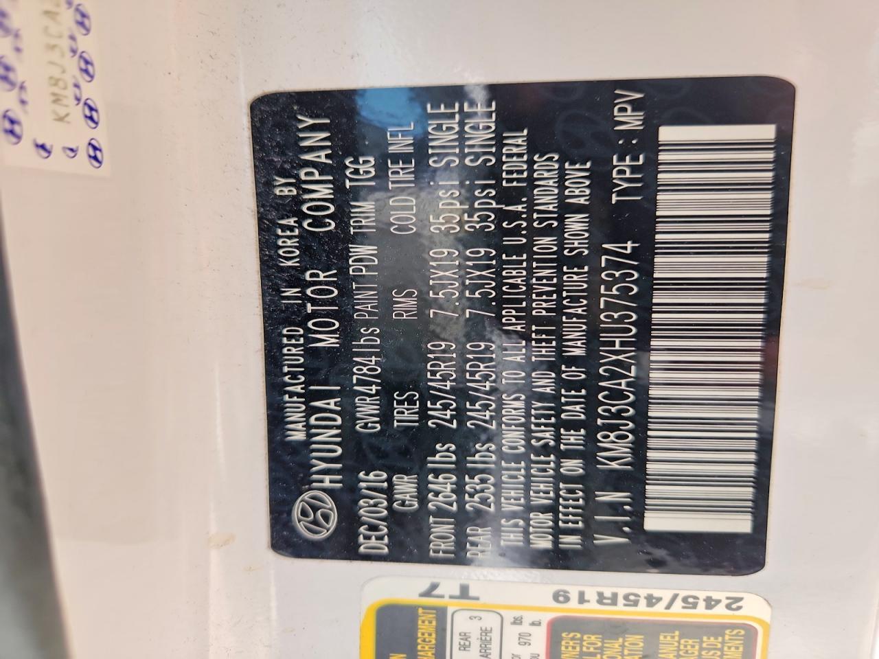 2017 Hyundai Tucson Sport