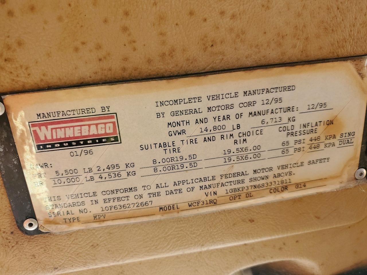 1995 Winnebago Winnebago