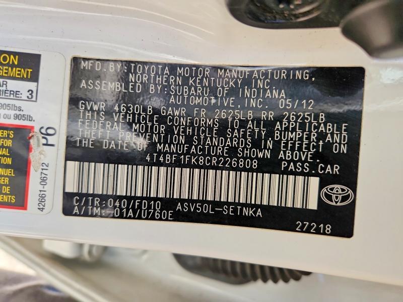 2012 Toyota Camry le