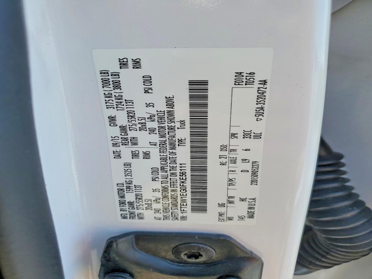 2015 Ford F150 Supercrew