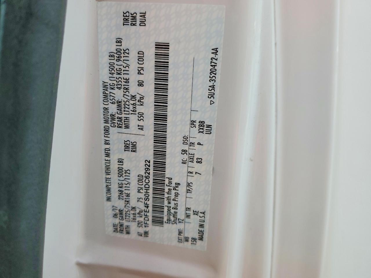 2017 Ford E450 Shuttle Bus