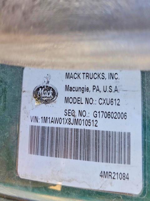 2018 Mack CXU612 Semi Truck